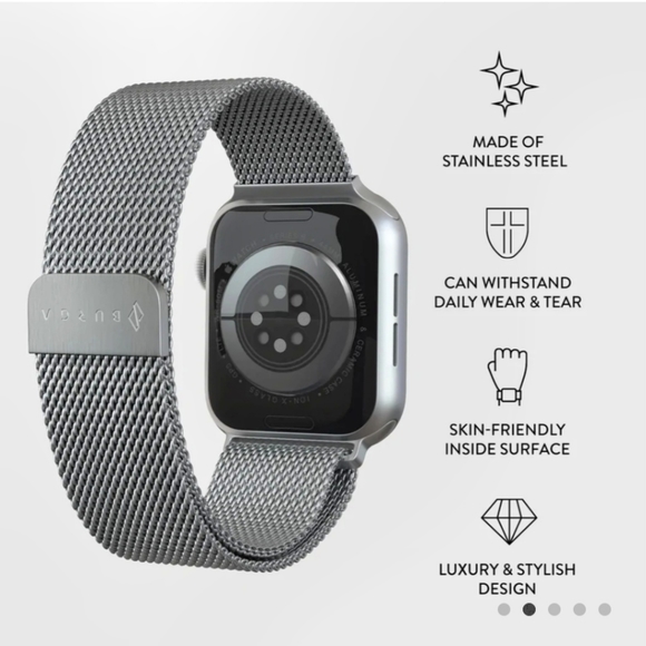 Silver Loop strap for Apple Watch 38-40-41MM - Picture 2 of 4